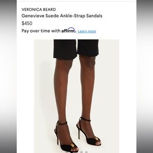 Never worn - Veronica Beard Genevieve Suede Ankle-Strap Sandals Size 9